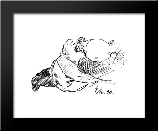 Ingrid 03 20x24 Black Modern Wood Framed Art Print Poster by Kittelsen, Theodor Severin