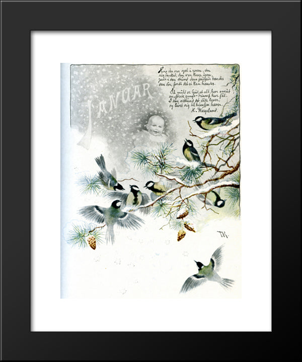 January 20x24 Black Modern Wood Framed Art Print Poster by Kittelsen, Theodor Severin