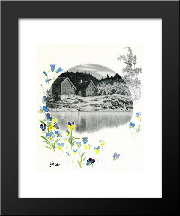 June 20x24 Black Modern Wood Framed Art Print Poster by Kittelsen, Theodor Severin