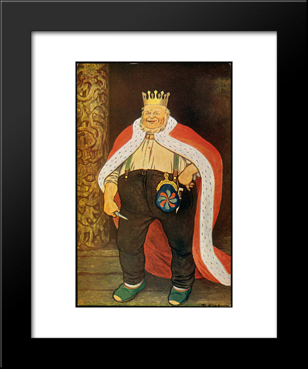 King 20x24 Black Modern Wood Framed Art Print Poster by Kittelsen, Theodor Severin