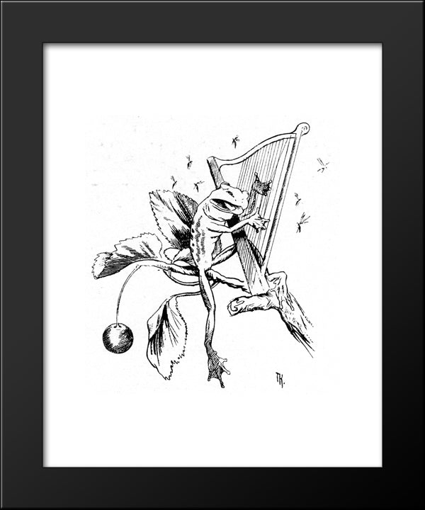 Krigen Mellom Froskene Og Musene 14 20x24 Black Modern Wood Framed Art Print Poster by Kittelsen, Theodor Severin