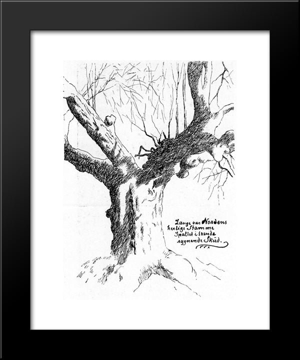 Lange Var Nordens Herlige Stamme 20x24 Black Modern Wood Framed Art Print Poster by Kittelsen, Theodor Severin