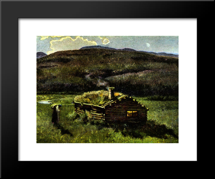 Langebrata 20x24 Black Modern Wood Framed Art Print Poster by Kittelsen, Theodor Severin