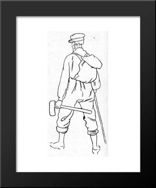 Lars Lia 20x24 Black Modern Wood Framed Art Print Poster by Kittelsen, Theodor Severin