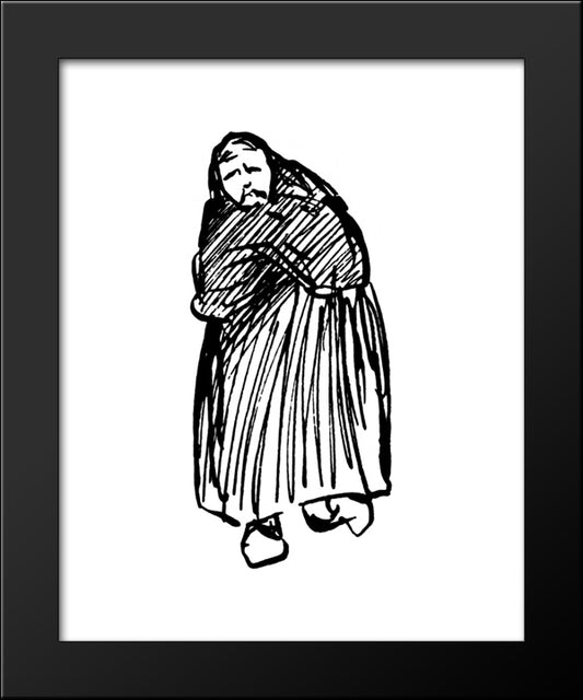 Lava Skraedder 20x24 Black Modern Wood Framed Art Print Poster by Kittelsen, Theodor Severin