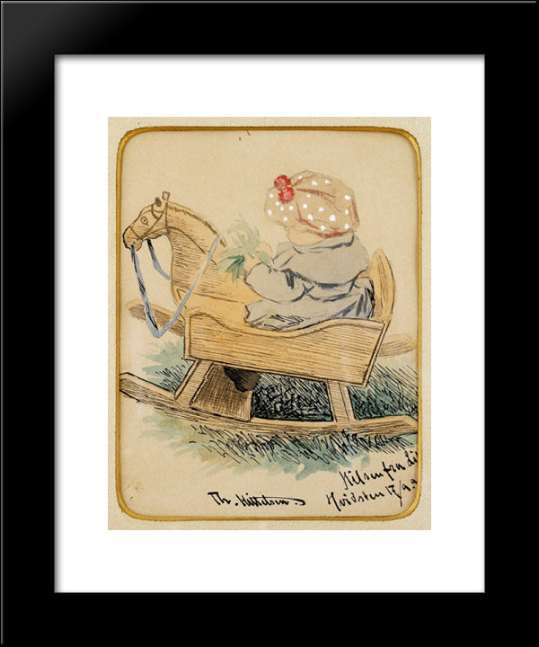Leif 20x24 Black Modern Wood Framed Art Print Poster by Kittelsen, Theodor Severin