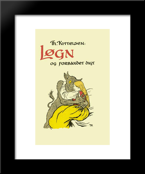 Logn Og Forbandet Digt 20x24 Black Modern Wood Framed Art Print Poster by Kittelsen, Theodor Severin