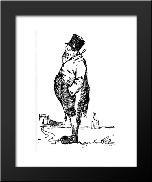 Mir San Net 20x24 Black Modern Wood Framed Art Print Poster by Kittelsen, Theodor Severin