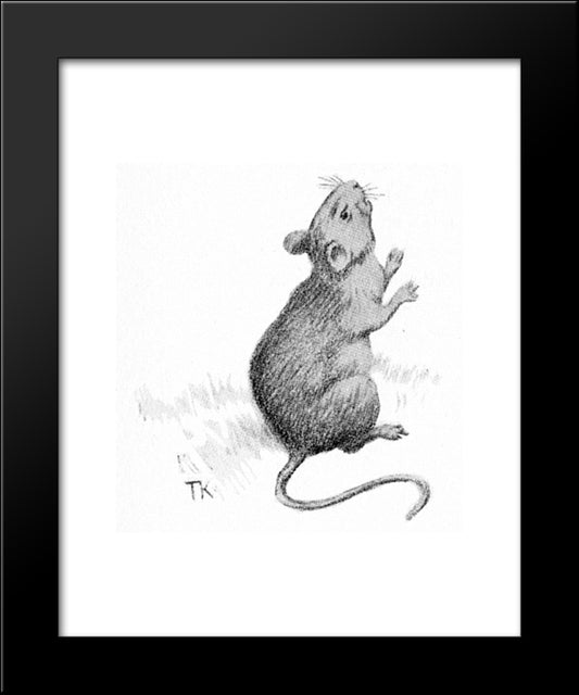 Mouse 20x24 Black Modern Wood Framed Art Print Poster by Kittelsen, Theodor Severin