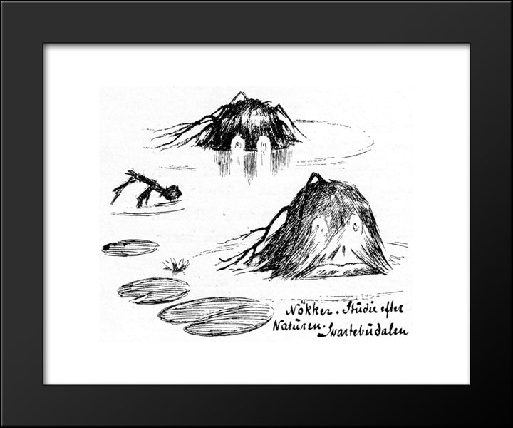 Noekker 20x24 Black Modern Wood Framed Art Print Poster by Kittelsen, Theodor Severin