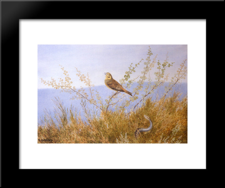 Ormen Risler Under Lying 20x24 Black Modern Wood Framed Art Print Poster by Kittelsen, Theodor Severin