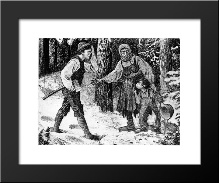 Peer Gynt 04 20x24 Black Modern Wood Framed Art Print Poster by Kittelsen, Theodor Severin