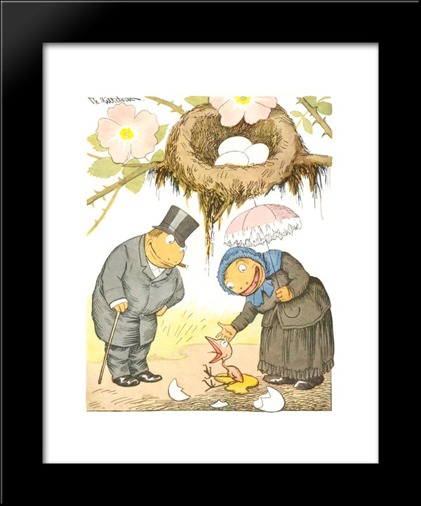 Premature Births 20x24 Black Modern Wood Framed Art Print Poster by Kittelsen, Theodor Severin