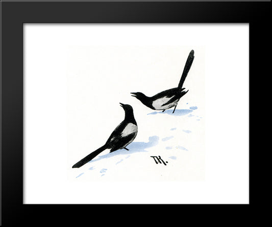 Skjaerer 20x24 Black Modern Wood Framed Art Print Poster by Kittelsen, Theodor Severin