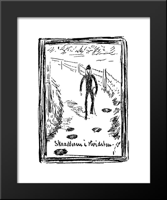 Skraedderen I Hvidsten 20x24 Black Modern Wood Framed Art Print Poster by Kittelsen, Theodor Severin