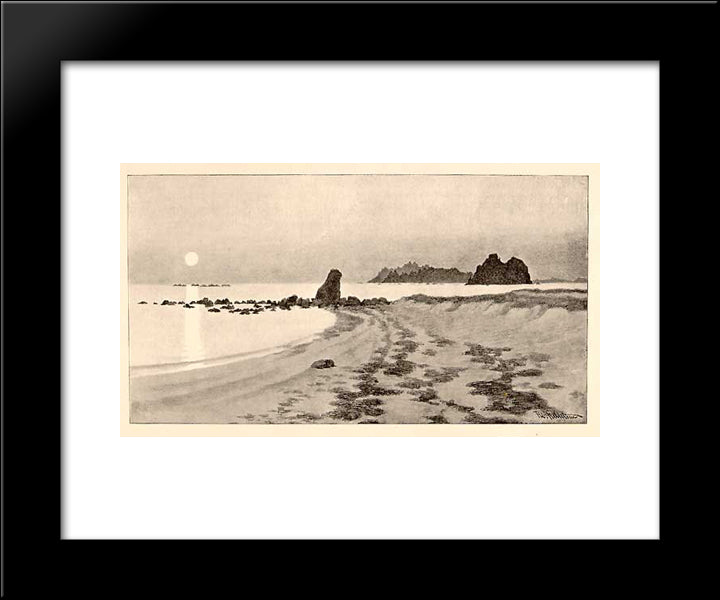 Summer 20x24 Black Modern Wood Framed Art Print Poster by Kittelsen, Theodor Severin