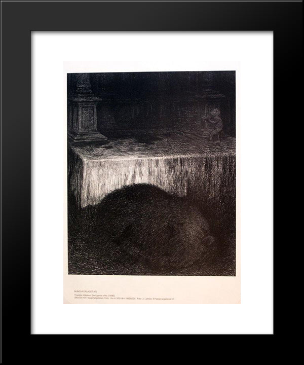 The Old Church 20x24 Black Modern Wood Framed Art Print Poster by Kittelsen, Theodor Severin