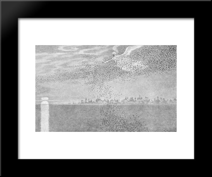 Vision 20x24 Black Modern Wood Framed Art Print Poster by Kittelsen, Theodor Severin