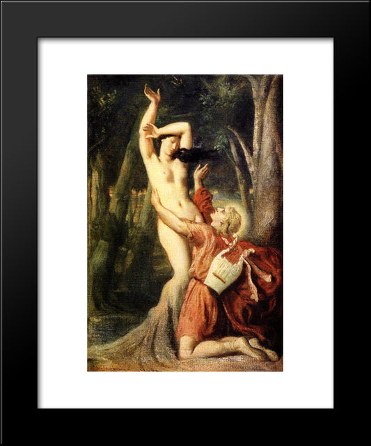 Apollo And Daphne 20x24 Black Modern Wood Framed Art Print Poster by Chasseriau, Theodore