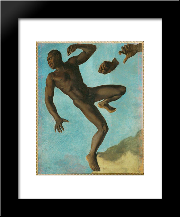 Study Of Negro 20x24 Black Modern Wood Framed Art Print Poster by Chasseriau, Theodore