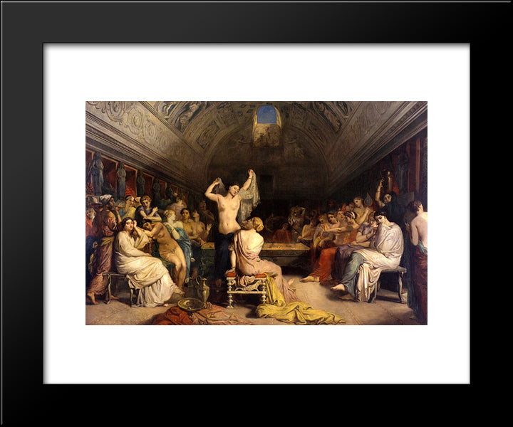 The Tepidarium 20x24 Black Modern Wood Framed Art Print Poster by Chasseriau, Theodore