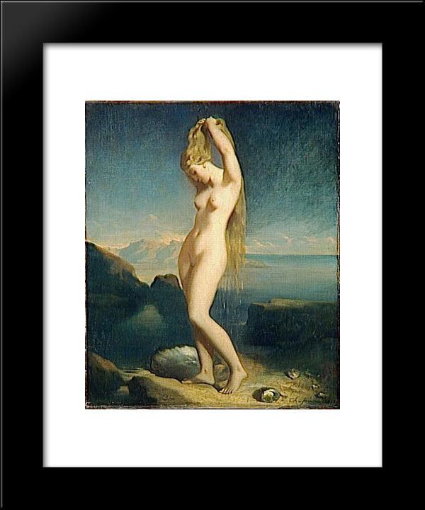 Venus Anadyomene 20x24 Black Modern Wood Framed Art Print Poster by Chasseriau, Theodore