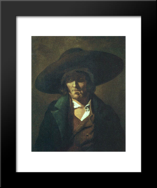 A Man 20x24 Black Modern Wood Framed Art Print Poster by Gericault, Theodore