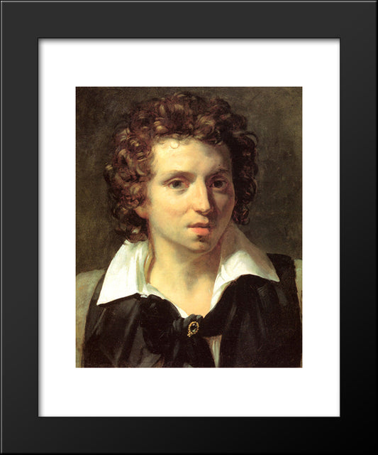 A Portrait Of A Young Man 20x24 Black Modern Wood Framed Art Print Poster by Gericault, Theodore