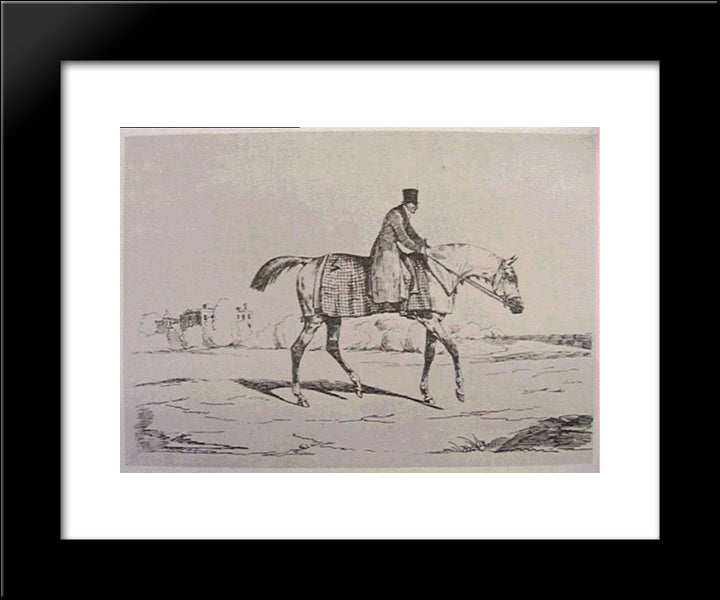 English Jockey 20x24 Black Modern Wood Framed Art Print Poster by Gericault, Theodore