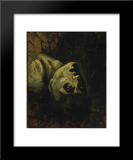 Head Of A Drowned Man 20x24 Black Modern Wood Framed Art Print Poster by Gericault, Theodore