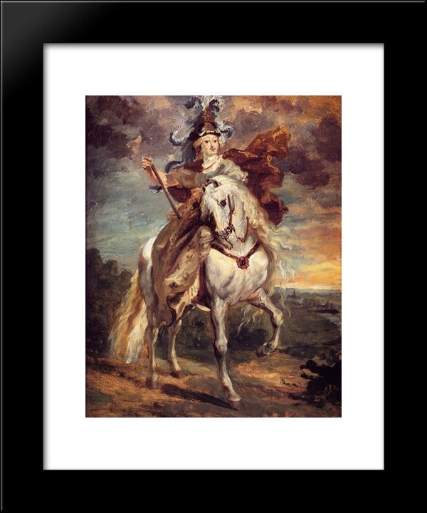 Marie De Medici At Pont-De-Ce 20x24 Black Modern Wood Framed Art Print Poster by Gericault, Theodore