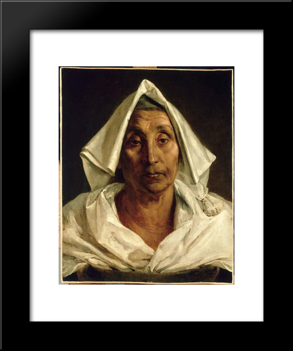 Old Italian Peasant 20x24 Black Modern Wood Framed Art Print Poster by Gericault, Theodore