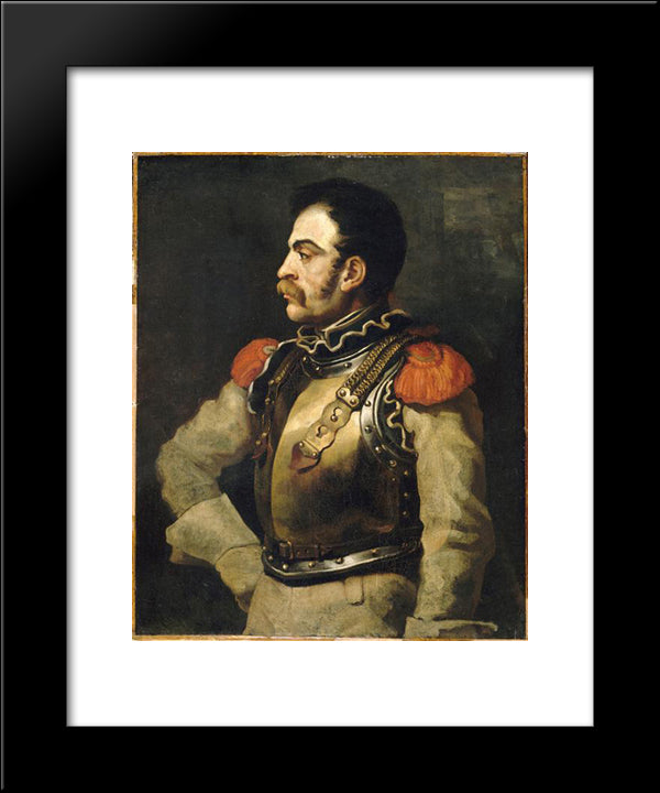 Rifleman 20x24 Black Modern Wood Framed Art Print Poster by Gericault, Theodore