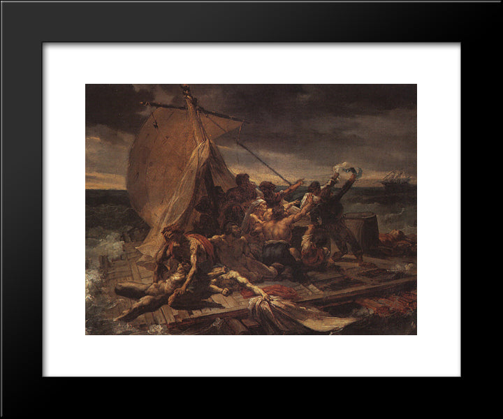 Study For The Raft Of The Medusa 20x24 Black Modern Wood Framed Art Print Poster by Gericault, Theodore