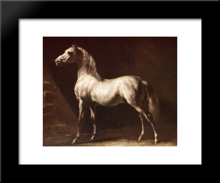 Study Of A Dapple Grey 20x24 Black Modern Wood Framed Art Print Poster by Gericault, Theodore