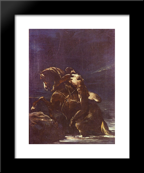 The Page Mazeppa 20x24 Black Modern Wood Framed Art Print Poster by Gericault, Theodore