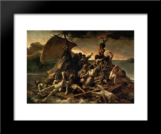 The Raft Of The Medusa 20x24 Black Modern Wood Framed Art Print Poster by Gericault, Theodore