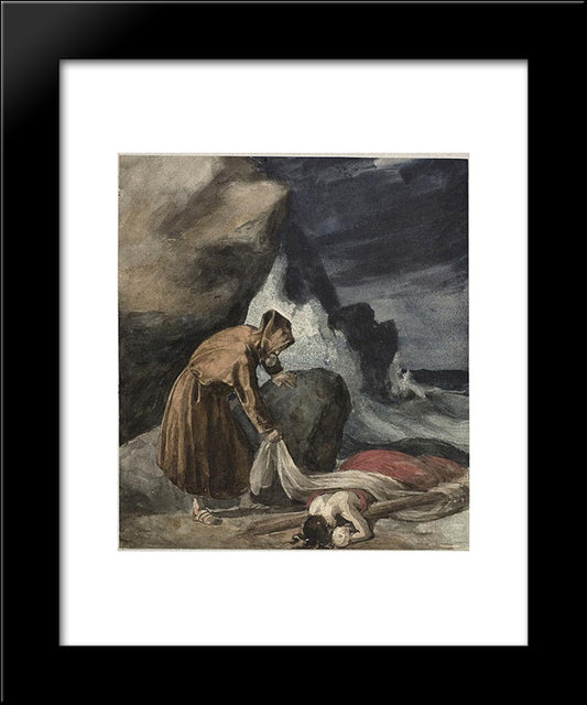 The Tempest 20x24 Black Modern Wood Framed Art Print Poster by Gericault, Theodore