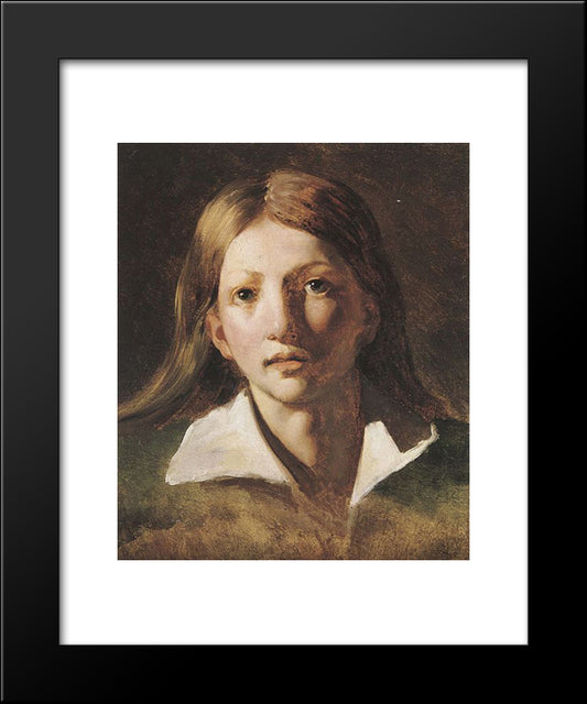 Young Blond Man 20x24 Black Modern Wood Framed Art Print Poster by Gericault, Theodore