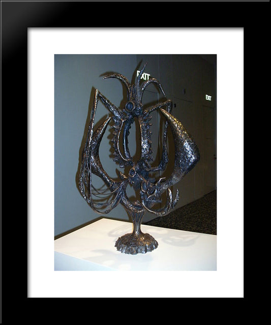 Invocation I 20x24 Black Modern Wood Framed Art Print Poster by Roszak, Theodore