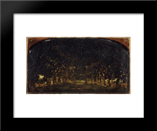 Alley Chestnut From The Castle Shoes 20x24 Black Modern Wood Framed Art Print Poster by Rousseau, Theodore