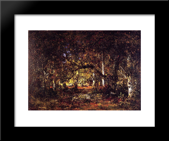 Inside The Forest 20x24 Black Modern Wood Framed Art Print Poster by Rousseau, Theodore