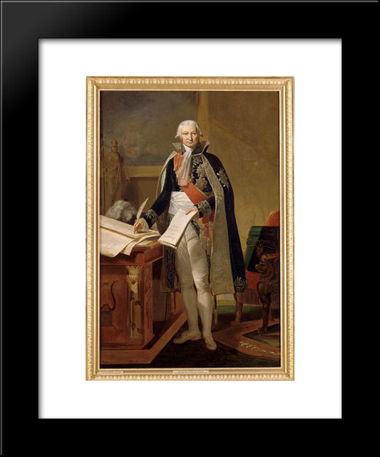 Jean Baptiste De Nompere De Champagny 20x24 Black Modern Wood Framed Art Print Poster by Rousseau, Theodore