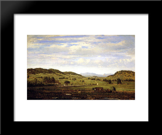 Landscape Of Jura Arbois 20x24 Black Modern Wood Framed Art Print Poster by Rousseau, Theodore