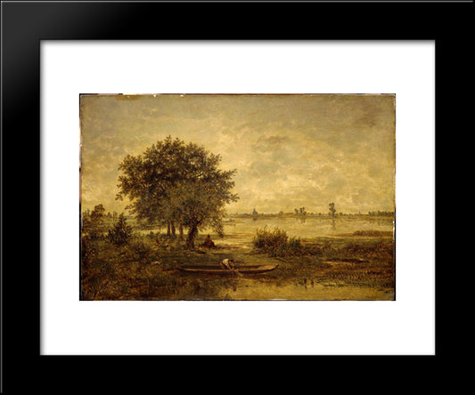 Loire 20x24 Black Modern Wood Framed Art Print Poster by Rousseau, Theodore