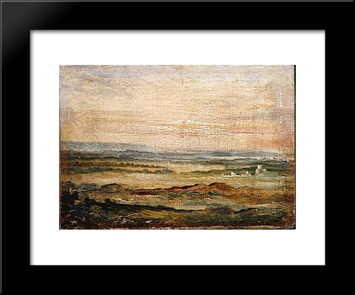 Plain 20x24 Black Modern Wood Framed Art Print Poster by Rousseau, Theodore