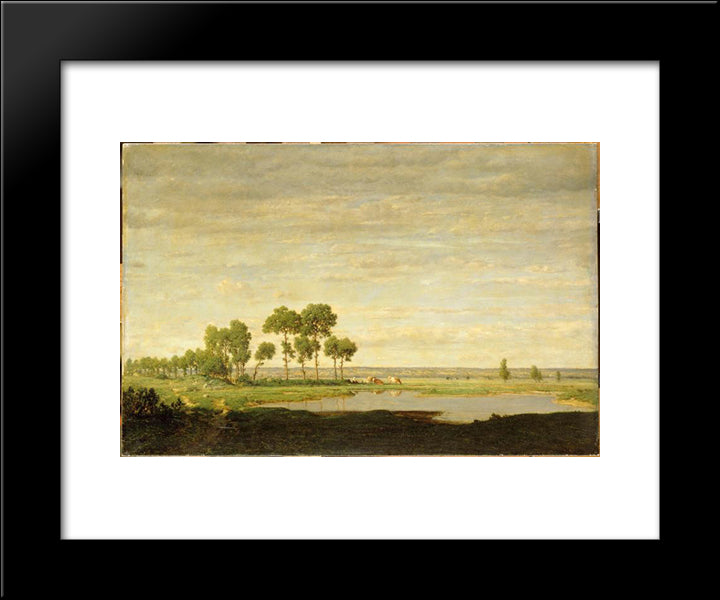 Spring 20x24 Black Modern Wood Framed Art Print Poster by Rousseau, Theodore