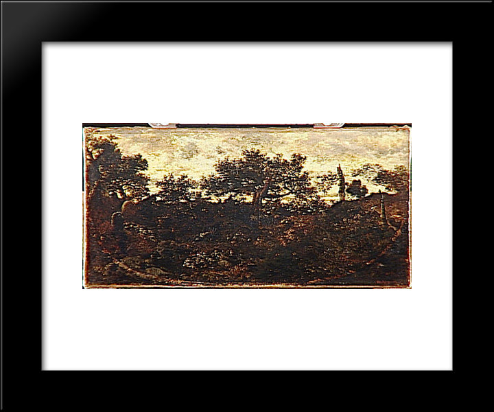 The Board Of Bellecroix 20x24 Black Modern Wood Framed Art Print Poster by Rousseau, Theodore