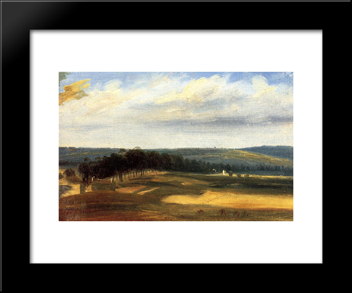 The Valley Of Bievre Near Paris 20x24 Black Modern Wood Framed Art Print Poster by Rousseau, Theodore