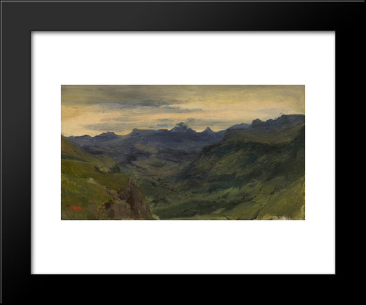 The Valley Of Saint-Vincent 20x24 Black Modern Wood Framed Art Print Poster by Rousseau, Theodore